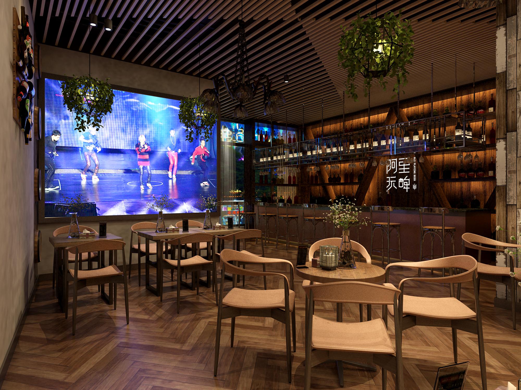 啤酒屋装修效果图来自于博妍装饰，选择博妍选择放心