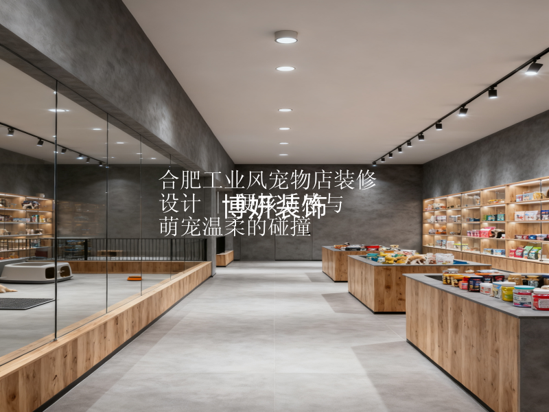 合肥工业风宠物店装修设计 | 硬核质感与萌宠温柔的碰撞