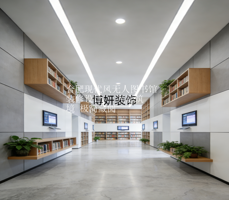 合肥现代风无人图书馆装修设计 | 光影筑境 极简藏阅