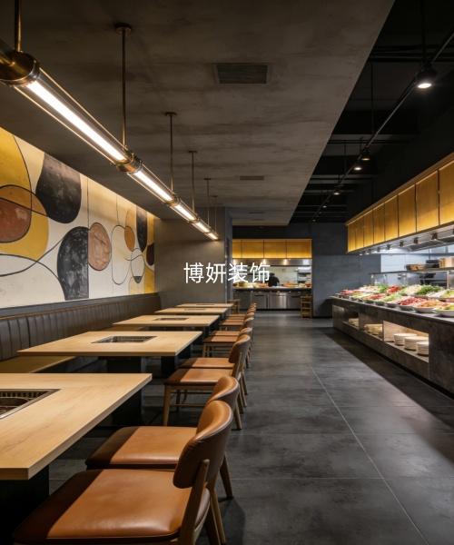 合肥火锅段装修设计  | 黑金格调里的沸腾烟火