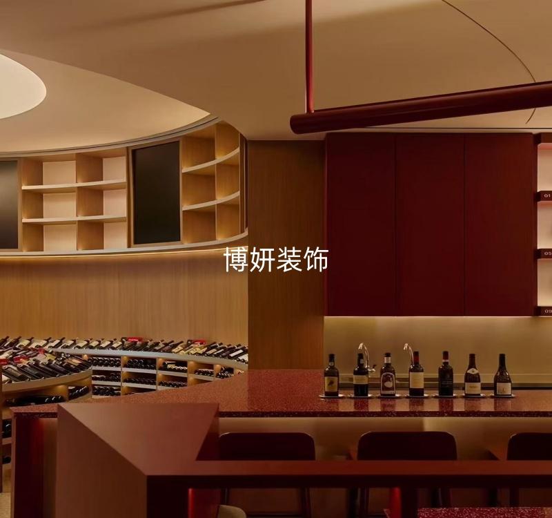 合肥红酒展厅装修设计 | 藏在红调秘境里的微醺序章