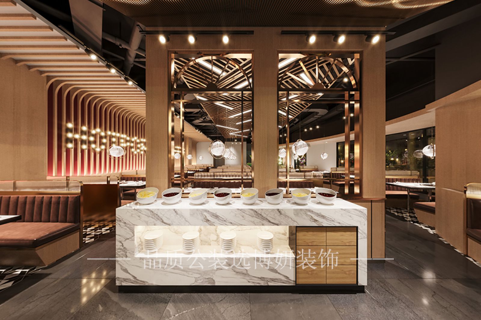 合肥火锅店装修效果图,火锅店装修设计,合肥火锅店设计